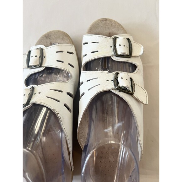 SAS Women Sandals Tripad Comfort Leather T Strap White Slip On Size 8M Captiva - Picture 3 of 7